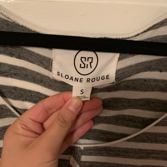 Pretty Anthropologie Scoop Tee w/ crochet pocket - Picture 3 of 4